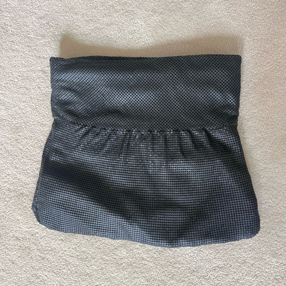 bebe Black Metal Clutch